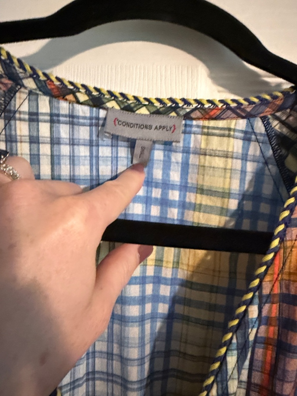 Plaid Wrap Dress in Multicolor - Women's Dress - Picture 2 of 3